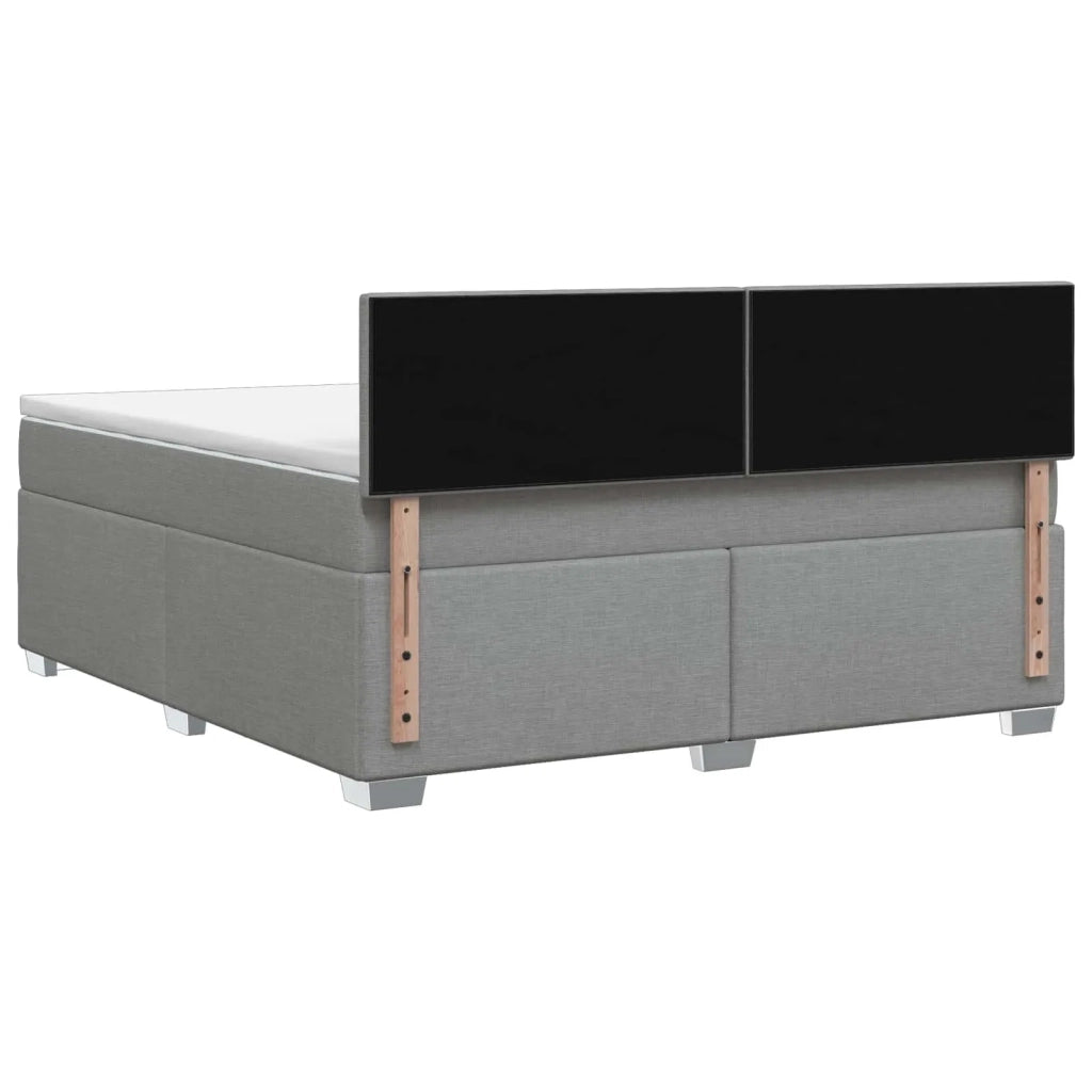 Letto box spring con materasso Grigio Chiaro 160 x 200 cm 3450523
