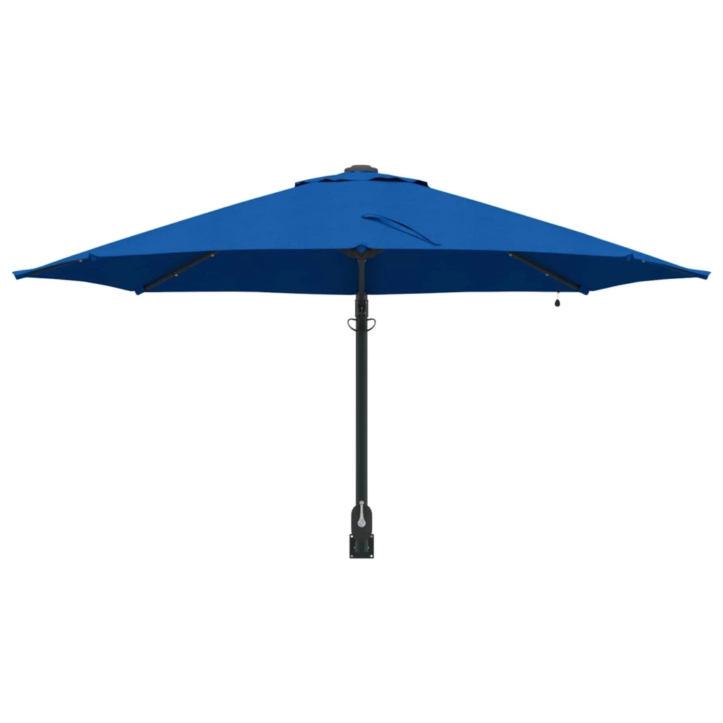Moderno ombrellone da giardino inclinabile con illuminazione LED per esterni 248 x 248 x 148 cm poliestere azzurro 02_0058649