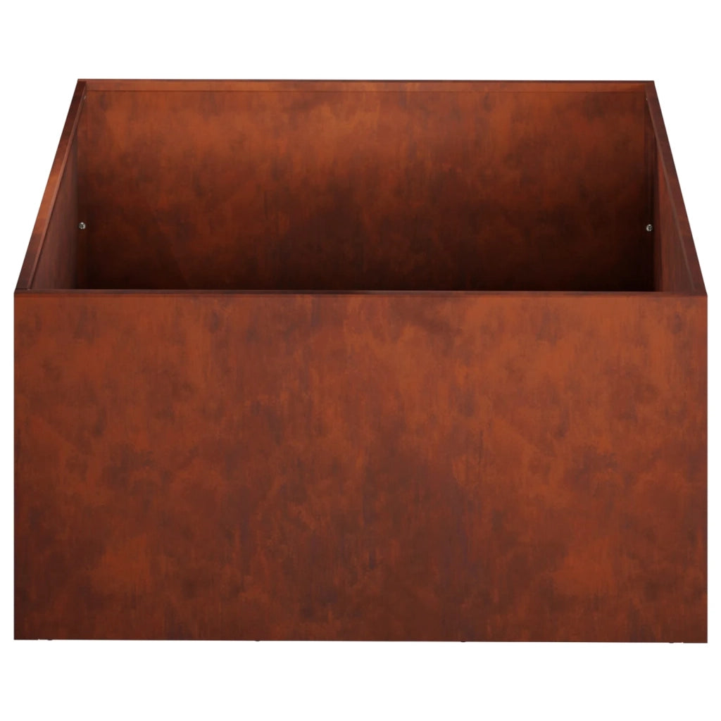 Vaso da giardino 2 pz Ruggine 40 x 40 x 30 cm Acciaio Corten 8005049