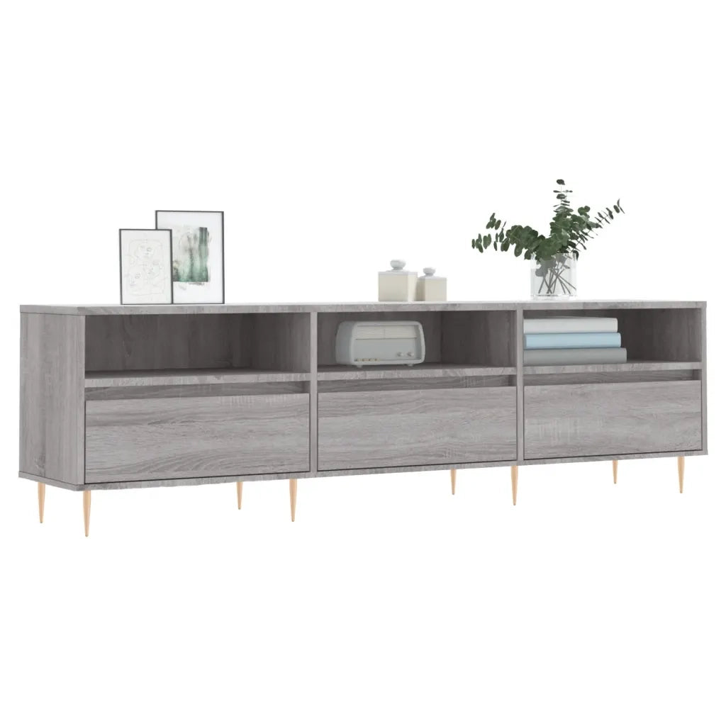 Mobile Porta TV Grigio Sonoma 150x30x44,5 cm Legno Multistratocod mxl 105361