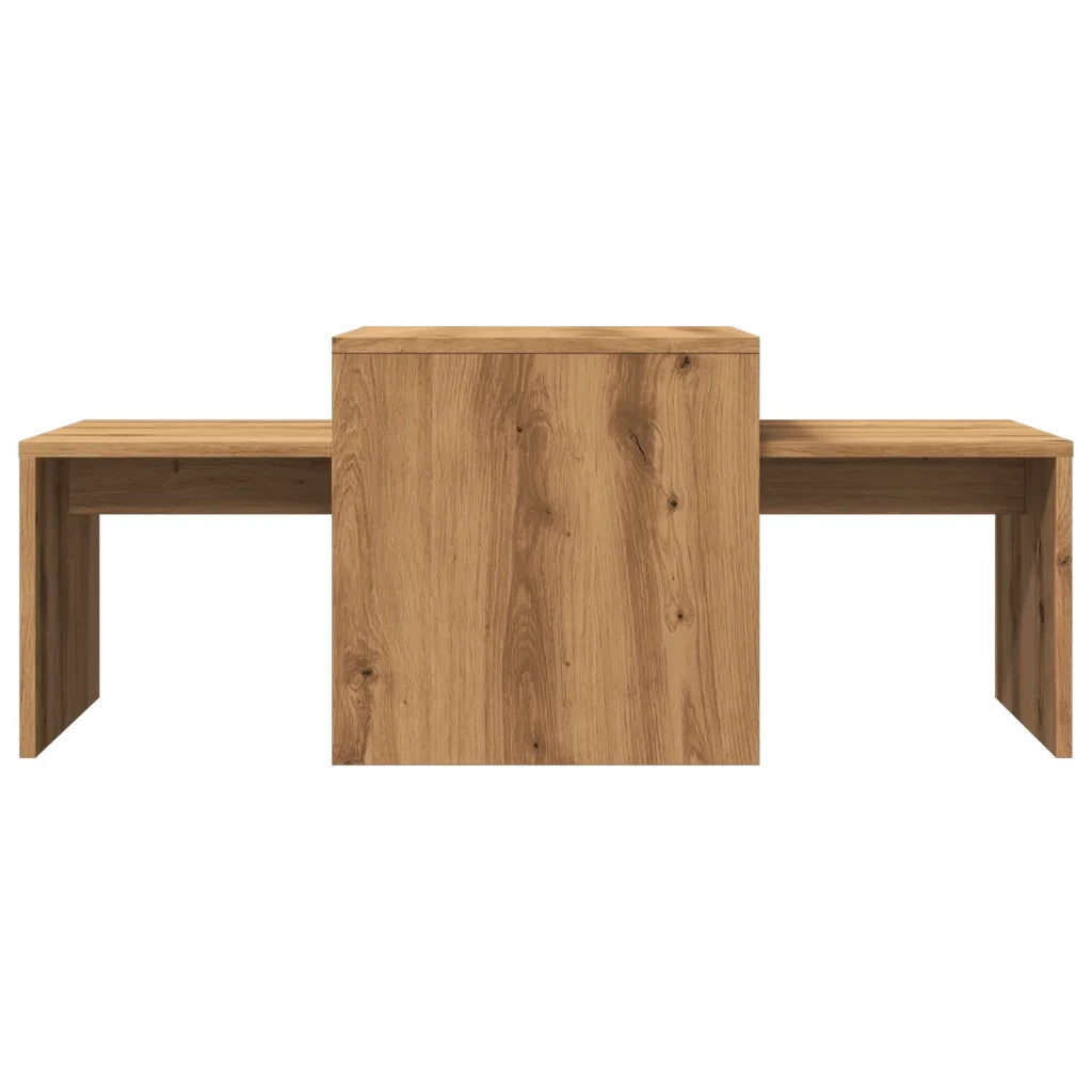 Tavolino Salotto Rovere Artigianale 100x48x40 cm in Truciolato 856055