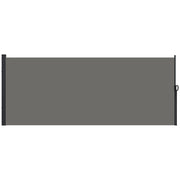 Paravento retrattile per esterno ¨C zephmum ¨C grigio, alluminio e poliestere, 4x1.8m