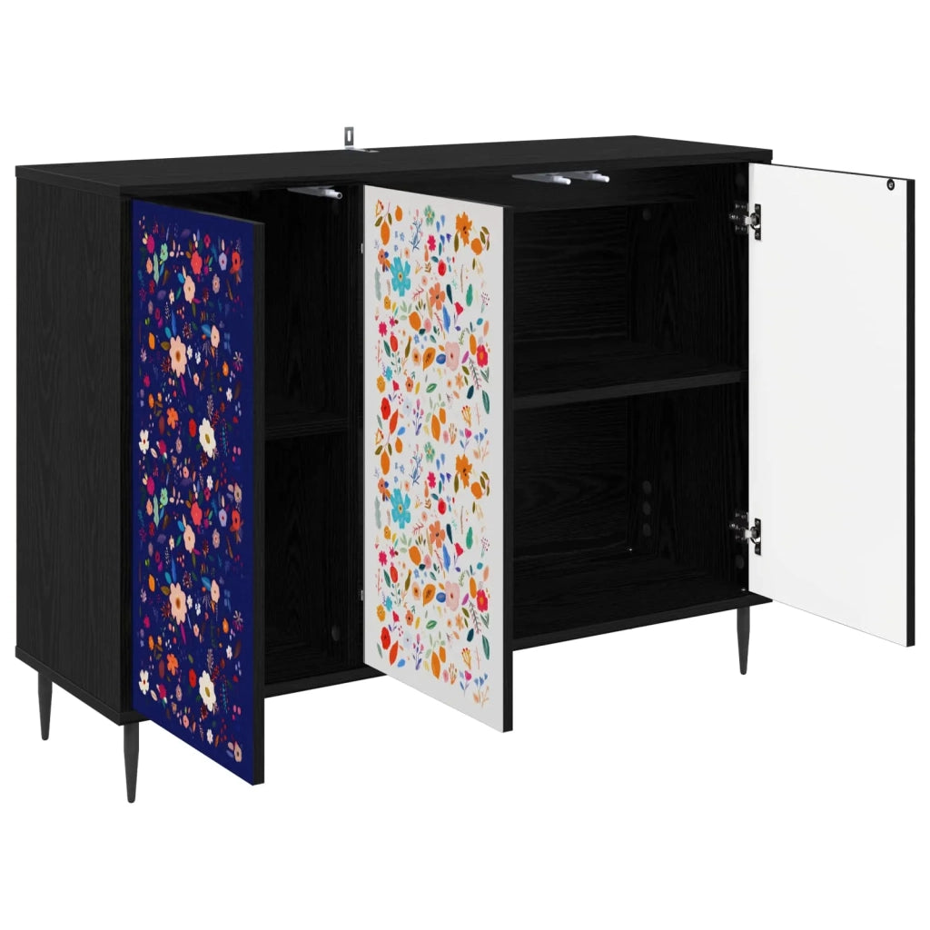 Credenza MAINZ Rovere Nero 102 x 33 x 76 cm 8006984