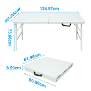 TAVOLO pieghevole regolabile 124,97 cm bianco