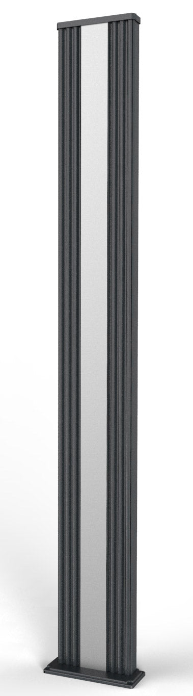 Doccia Solare da Giardino 40L Miscelatore e Lavapiedi Arkema Dada S Grigio Antracite Inox