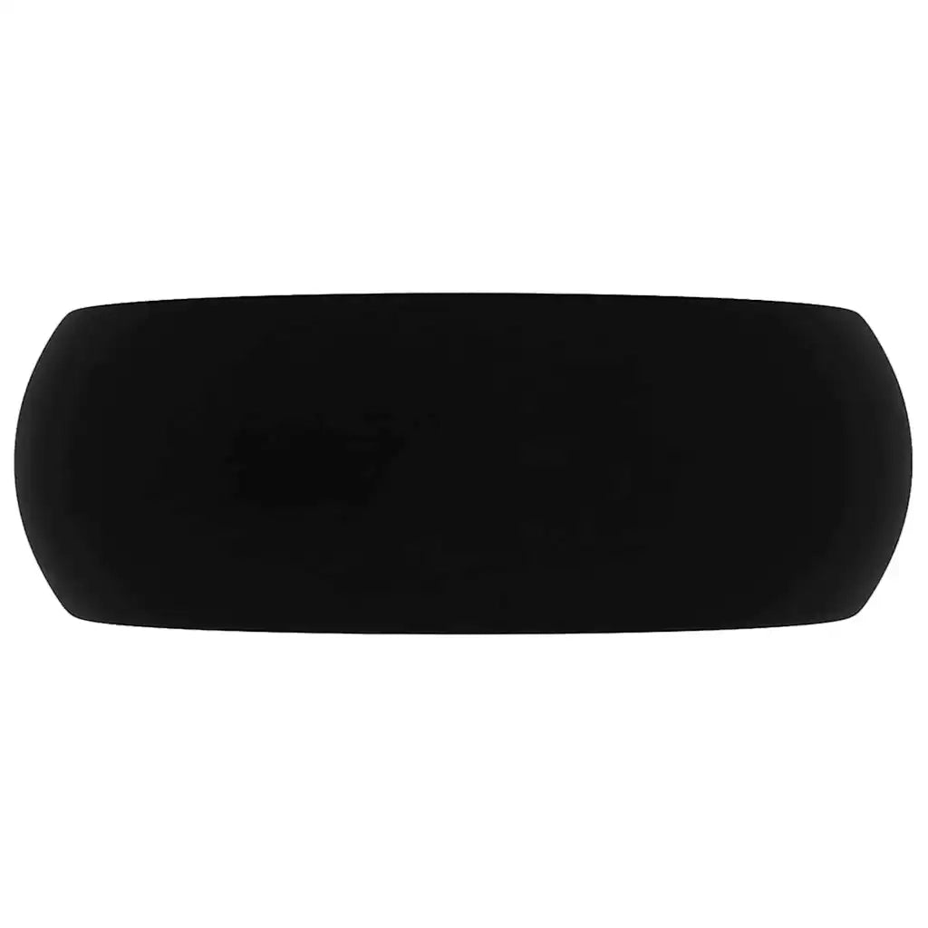 Lavandino Lusso Rotondo Nero Opaco 40x15 cm in Ceramica 147008
