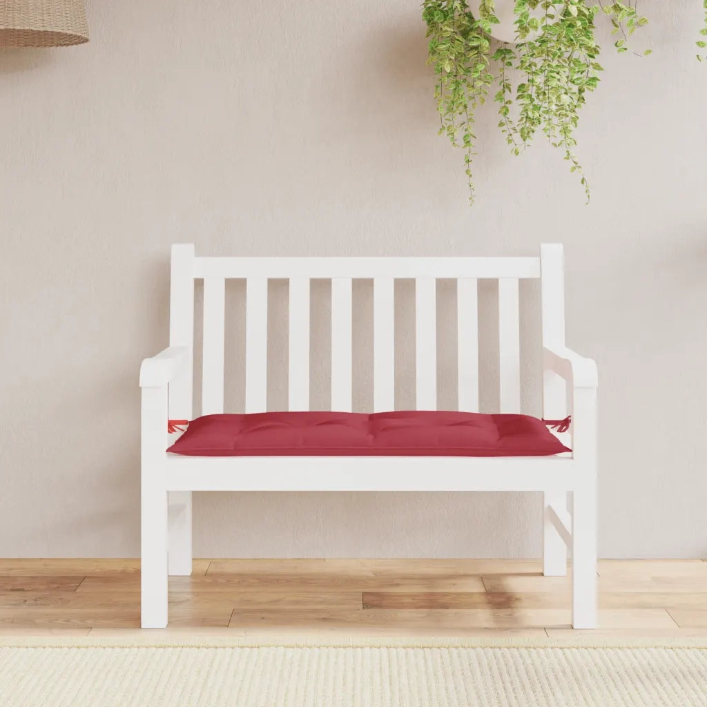 Cuscino per Panca-Cuscini per panchina Rosso Vino 100x50x7 cm in Tessuto Oxford