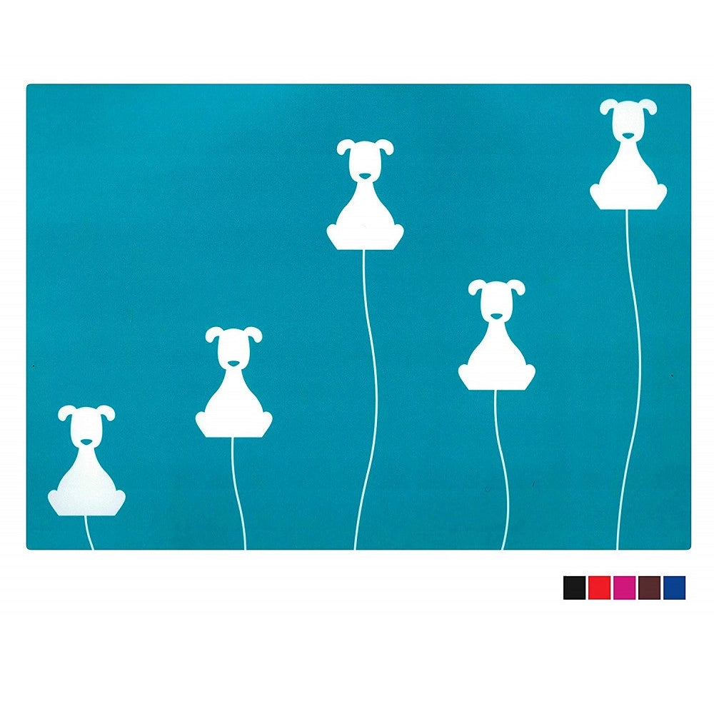 Trade Shop - Tappetini Antiscivolo Sotto Ciotola 2 Pz. 40x30cm Tappeto No Slip Per Cane Gatto -