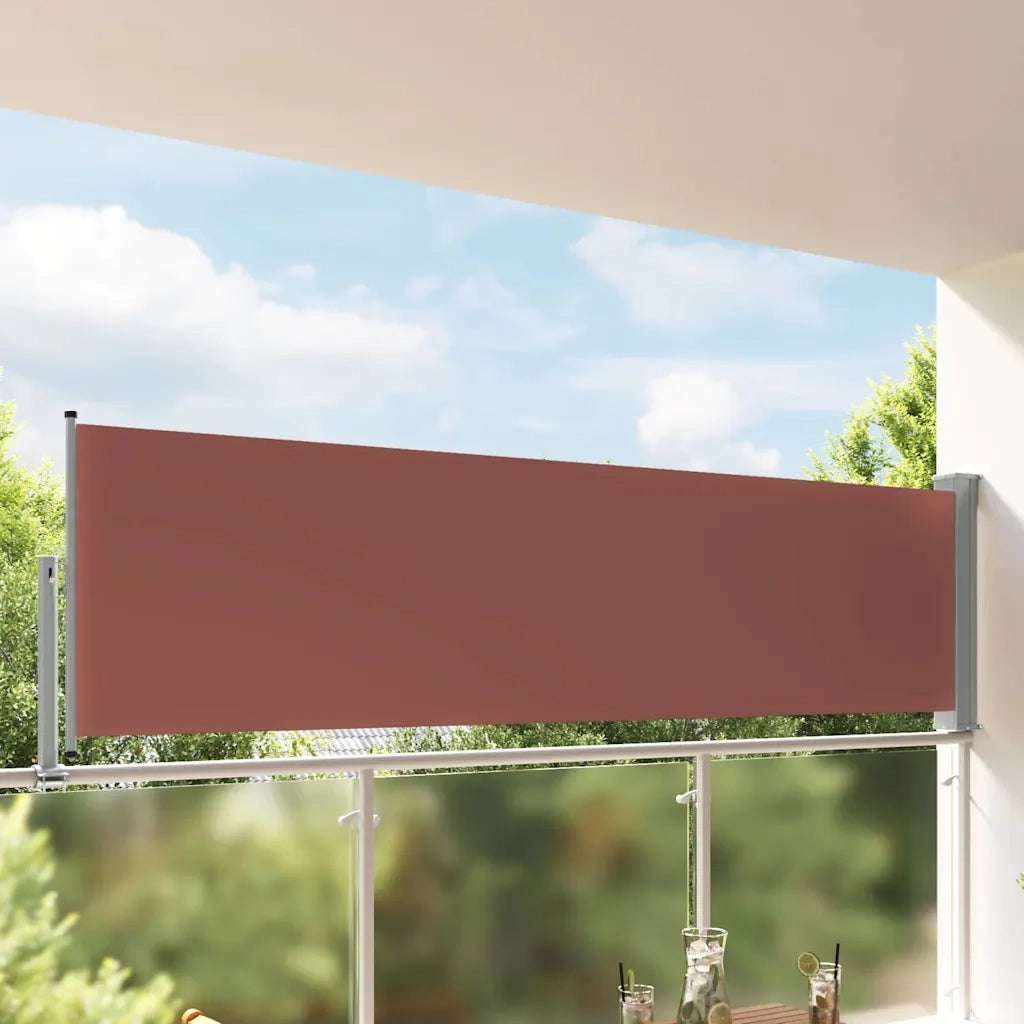 Tenda Laterale Retrattile per Patio 100x300 cm Marrone 48340