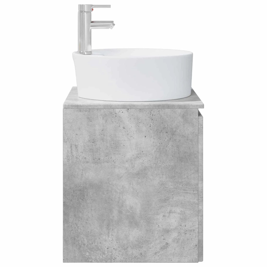 Mobile Lavabo da Parete Grigio Cemento 49,5 x 44,5 x 65 cm 890435