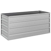 Fioriera rialzata per piante fiori patio giardino 100 x 40 x 45 cm acciaio zincato argento 02_0039299