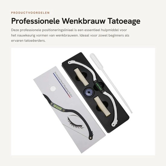 Strumento di Marcatura per Linee Professionale - Linea di Posizionamento - Strumento per la Creazione di Wenkbrauwen - Cavo di Mappatura - Attrezzo per Wenkbrauwen Ssimmetriche - Duraturo e Sicuro per la Pelle - Strumento di Tracciatura per Wenkbrauwen