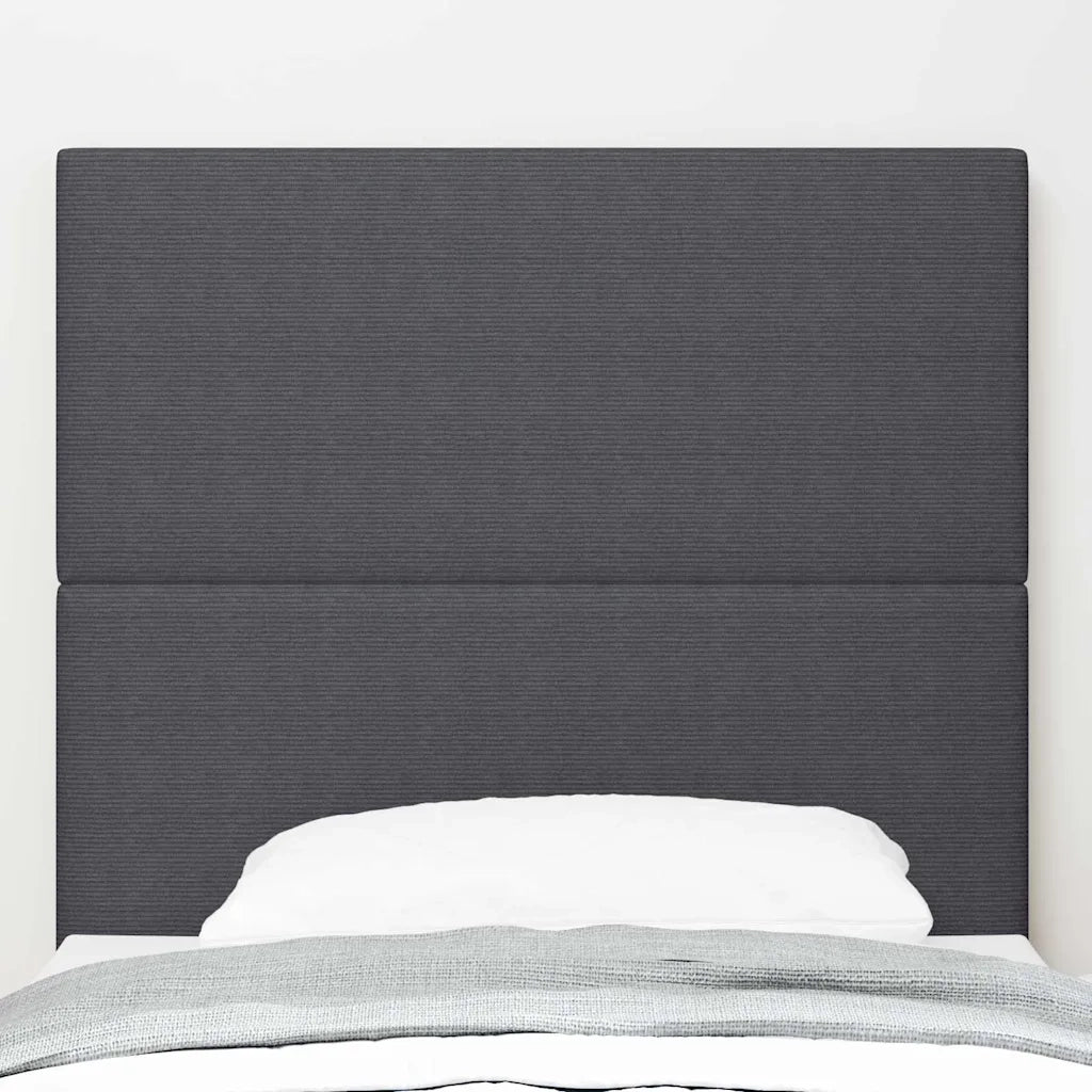 Testiera Grigio scuro 90 cm Tessuto in Cords 3337717