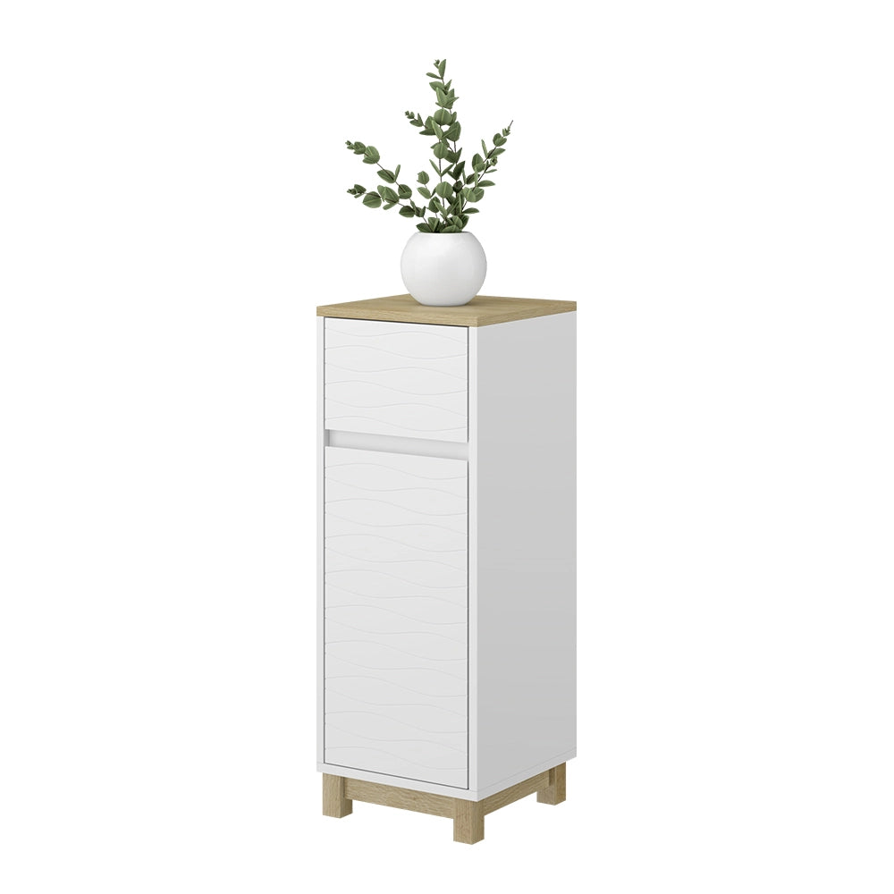 Vicco Mobile midi Bianco 30 x 80 cm con cassetto