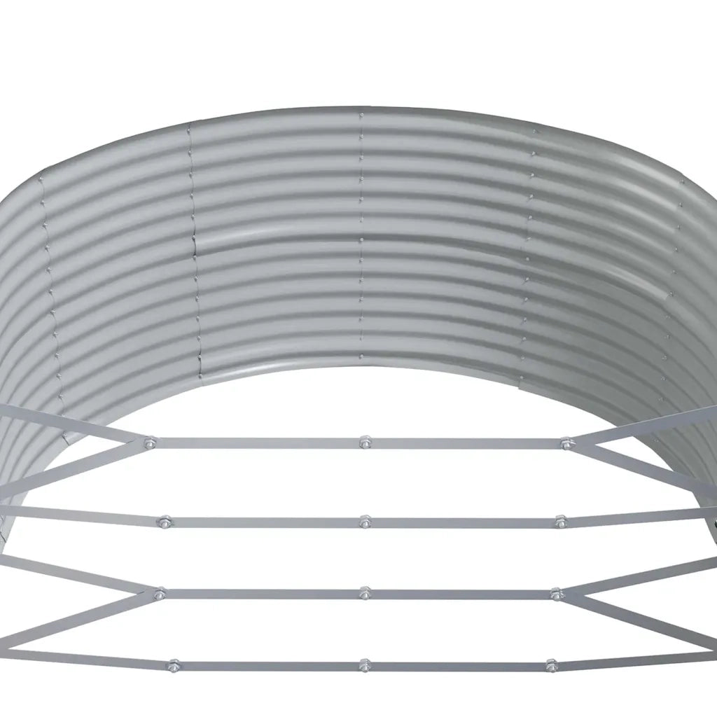 Letto Giardino Acciaio Zincato 367x140x68cm Antracite 319106