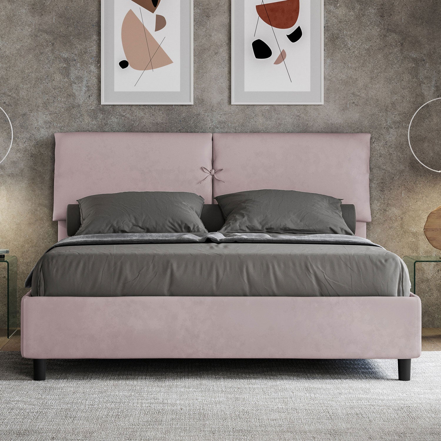 Letto Matrimoniale 160x190 cm Senza Rete Mados Glicine