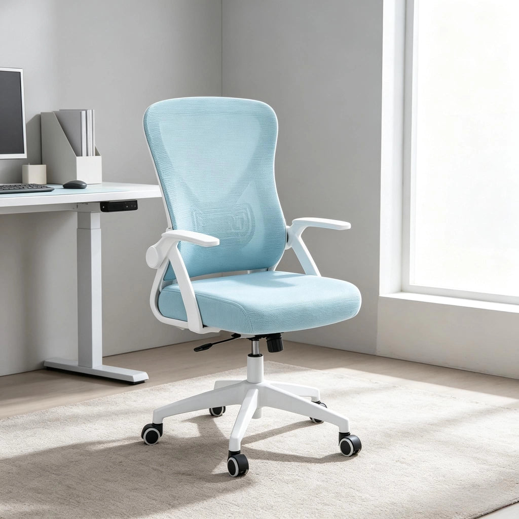 SEDIA DA UFFICIO Girevole Regolabile 47x42x(102-111,5) cm Blu