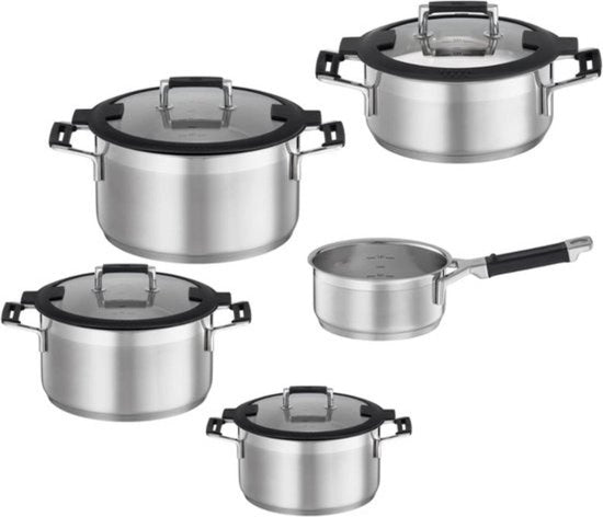 Set di pentole - Piatto da cucina con coperchio - Piatto in acciaio - Padella per torte - Piatto wok 

Modello: 
Specifiche tecniche: 
Dimensioni: 
Materiali: 
Capacità: