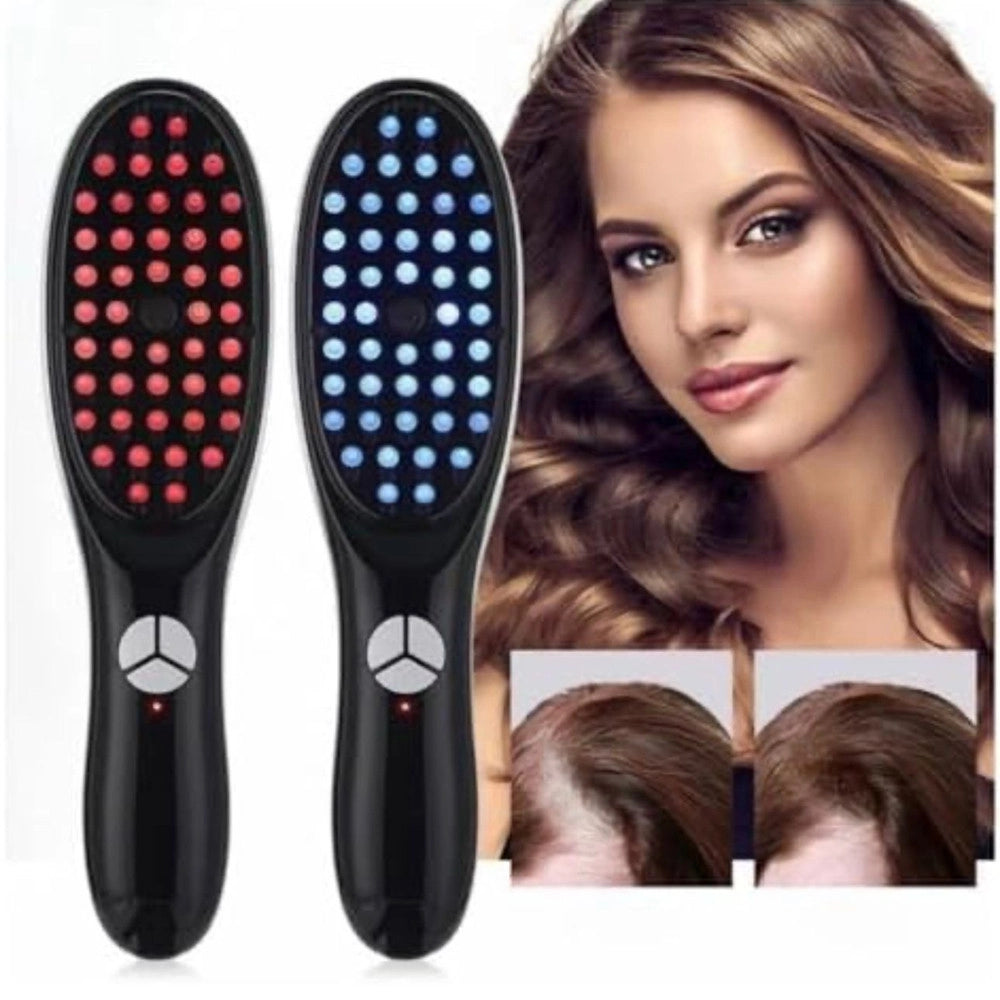 Trade Shop - Spazzola Elettrica Vibrante Led Vapore Multifunzionale Per Crescita Capelli Massaggiatore -