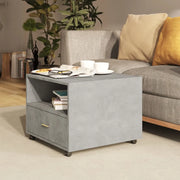 Tavolino Salotto Grigio Cemento 55x55x40 cm Legno Multistrato