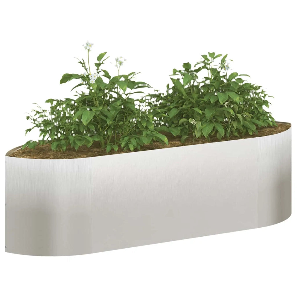 Letto rialzato da giardino Acciaio Inox 140 x 40 x 40 cm 8011716