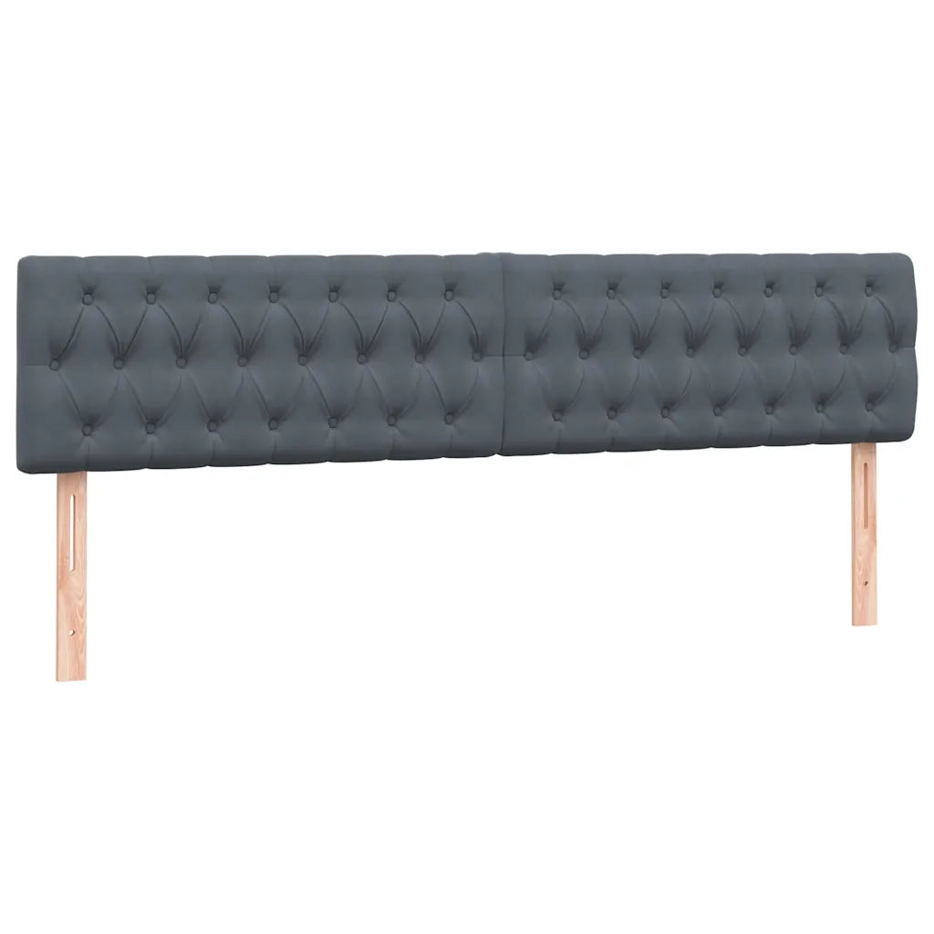 vidaXL Giroletto a Molle con Materassi Grigio Scuro 180x210 cm Velluto