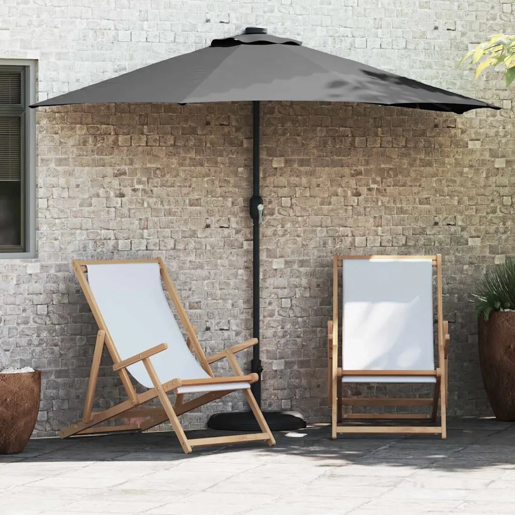 Ombrello da giardino-Ombrellone da spiaggia Antracite 294 x 150 x 224 cm