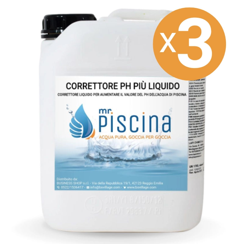 CORRETTORE PH- 15% MENO LIQUIDO per piscina Quantità confezione: 3 confezioni