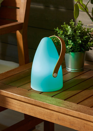 Lampada tavolo da Esterno a LED in Plastica Bianco