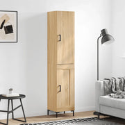 Credenza-Buffet-Armadio da cucina Rovere Sonoma 34,5x34x180 cm in Legno Multistrato 807938