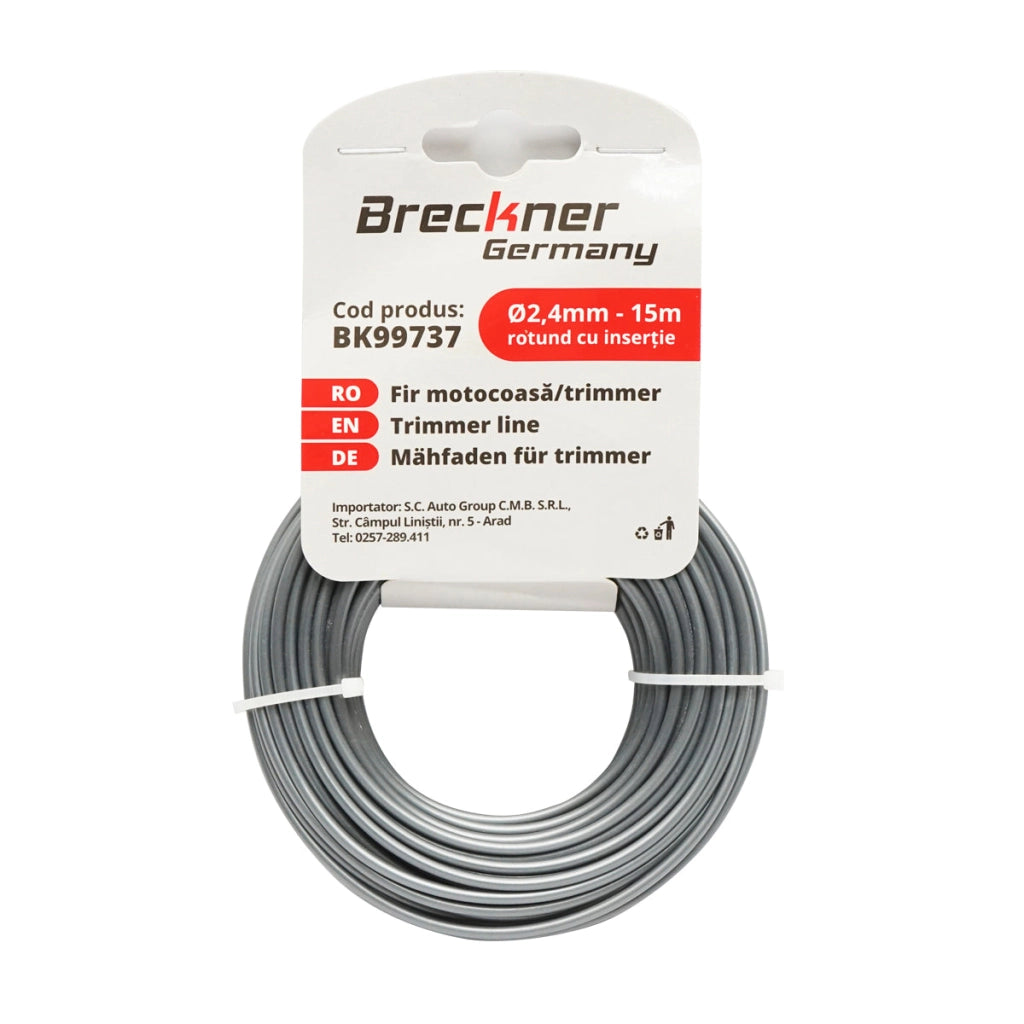 Filo tondo per decespugliatore 2,4 mm x 15 m Breckner Germany