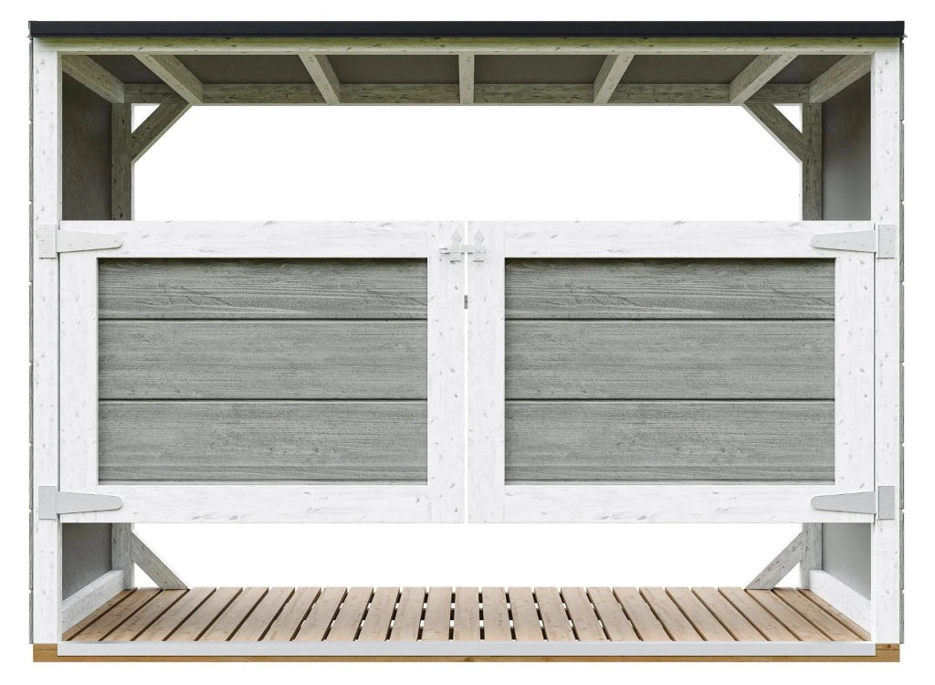 Casetta da giardino per bidoni spazzatura 3x240L - Timbela M982A-TUNDRA GREY