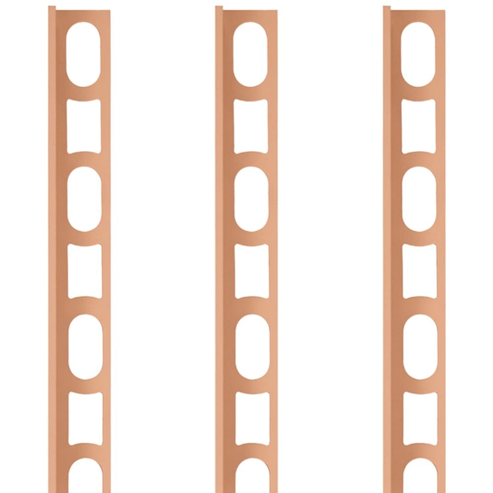 Profili in alluminio verniciato colore 142 marrone a l per finitura parete proangle *** pezzi 3 pz, confezione 1