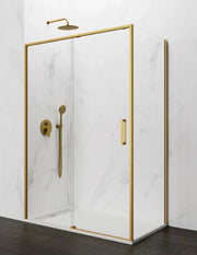 Box doccia ABANTE (TWENTY) 1+1 con lato fisso laterale 135x90 cm Oro
