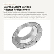 Adattatore per Softbox per Montaggio Bowens - Accessorio fotografico professionale - Argento - Prestazioni stabili - Adatto per flash studio - Dimensioni compatte