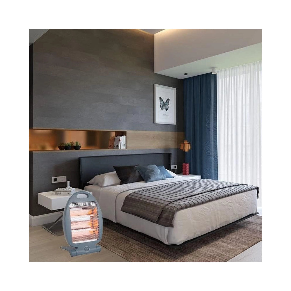 Trade Shop - Stufa Elettrica Ad Infrarossi Al Quarzo Potenza Max 800 Watt Con Termostato -