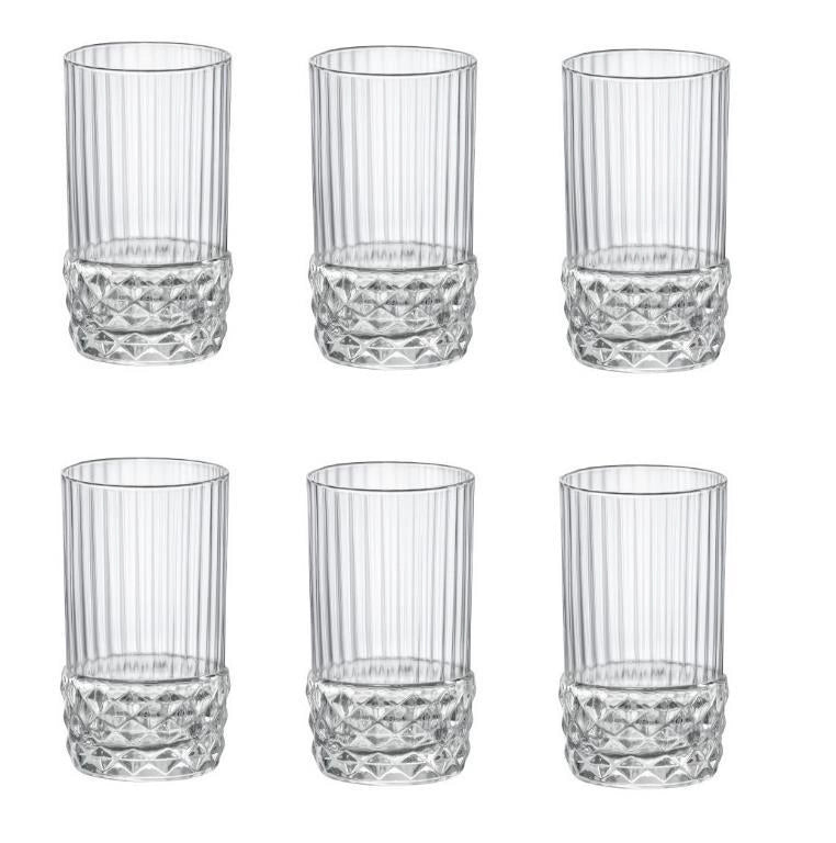 Set 6 Bicchieri Tavola Liquore Shot in Vetro America' 20s 8 cl