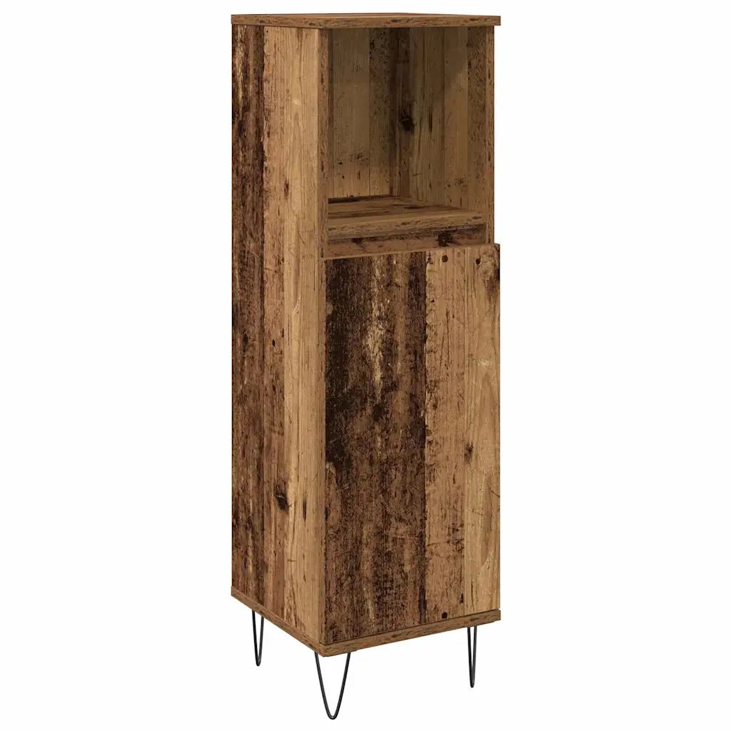 Set di mobili per il bagno con lo scaffale 3 pcs Legno vecchio 3378507