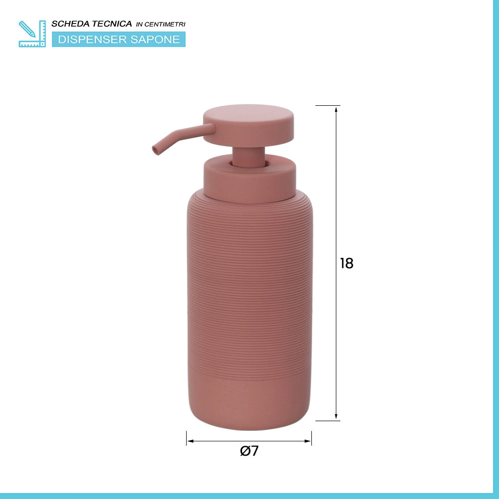Set accessori bagno 2 pezzi in poliresina terracotta Marica