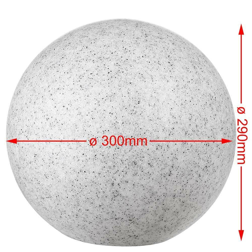 Lampada Sfera Giardino 30cm Luce Illuminazione Esterno Attacc E27 Effetto Pietra