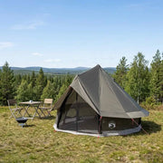 Tenda Tipi Marrone Grigio 250 x 250 cm Poliestere e Acciaio 42029022