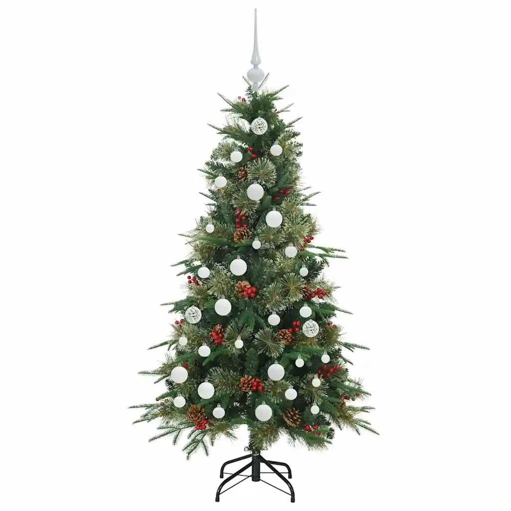 Albero di Natale | Decorazioni natalizie Artificiale con Rami Pieghevoli Verde 150 cm