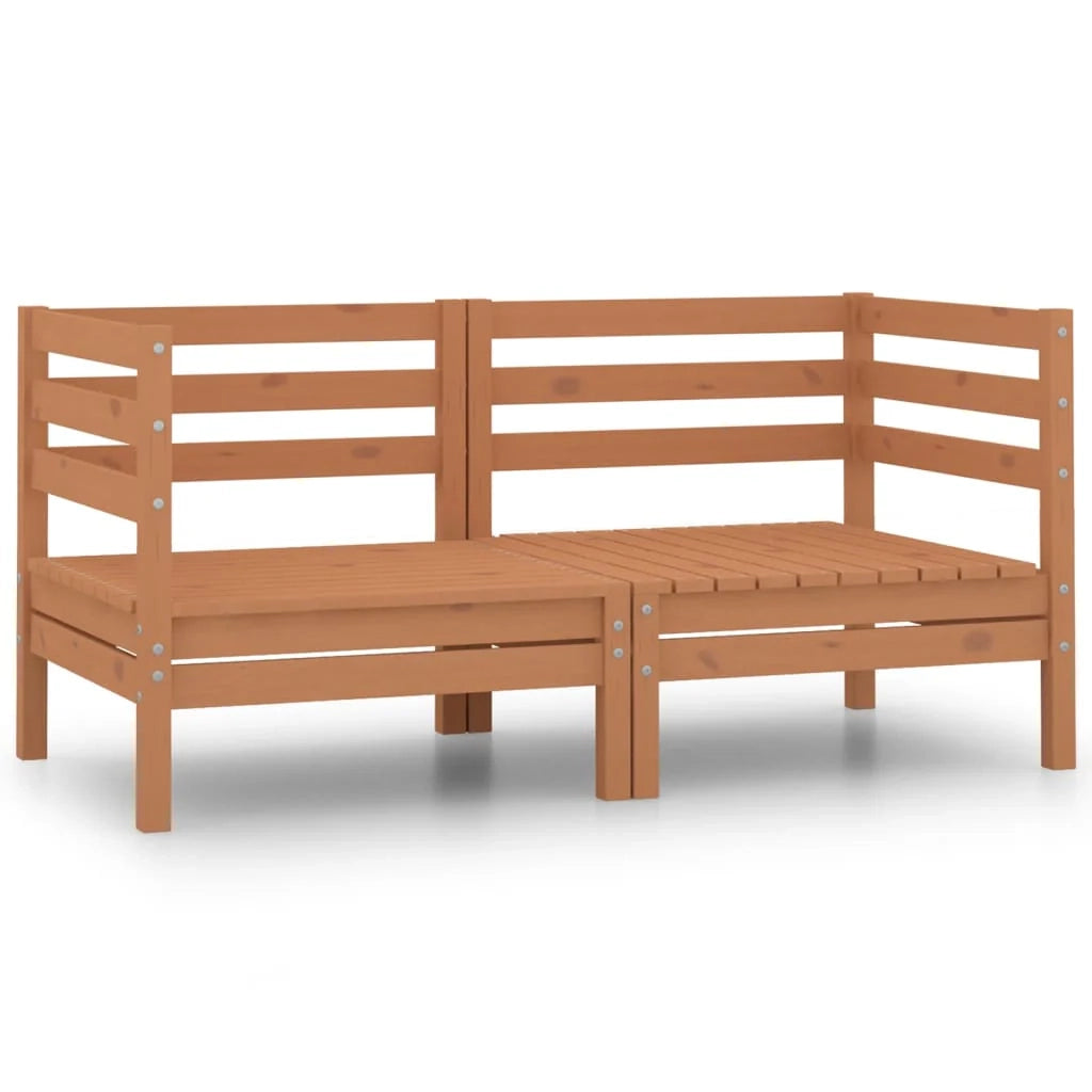 Divani angolari set da giardino 2 pezzi marrone miele legno di pino massiccio 02_0013309