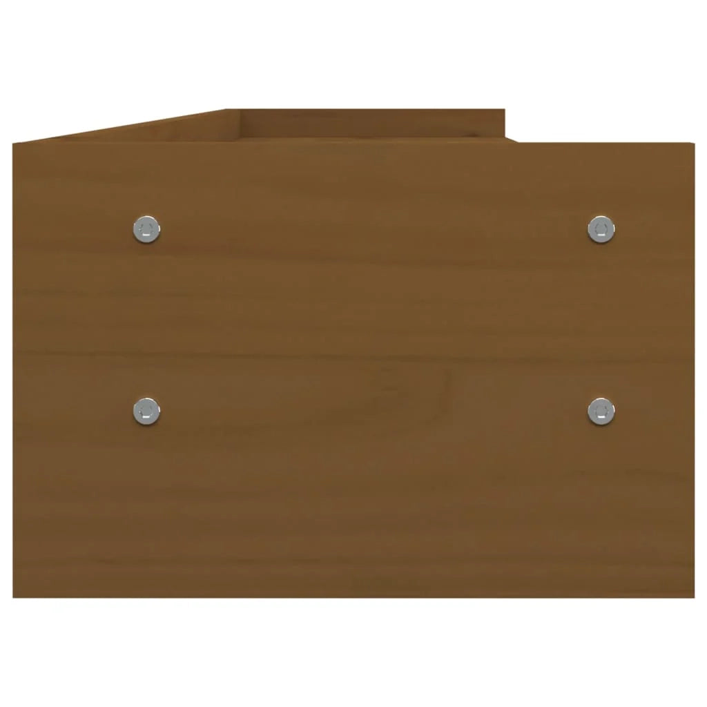 Supporto per monitor 100 x 24 x 16 cm in legno massello di pino marrone 02_0004477