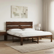 Letto matrimoniale con testiera ROSTOCK Marrone Scuro 3405497