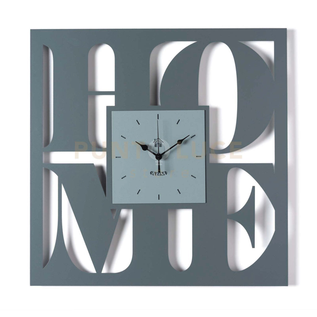 orologio da parete di design home Petrolio/verde marino in Ferro 50x50h cm