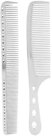 Kam per Capelli Professionale - Allosterizzazione - Taglio con Aluminio - Manufatto Artigianale - Anti Statico - Alta Qualità per la Stilistica Capellina - Per Parrucchieri e Stilisti - 2 Pezzi