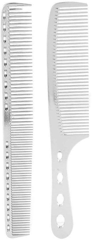 Kam per Capelli Professionale - Allosterizzazione - Taglio con Aluminio - Manufatto Artigianale - Anti Statico - Alta Qualità per la Stilistica Capellina - Per Parrucchieri e Stilisti - 2 Pezzi