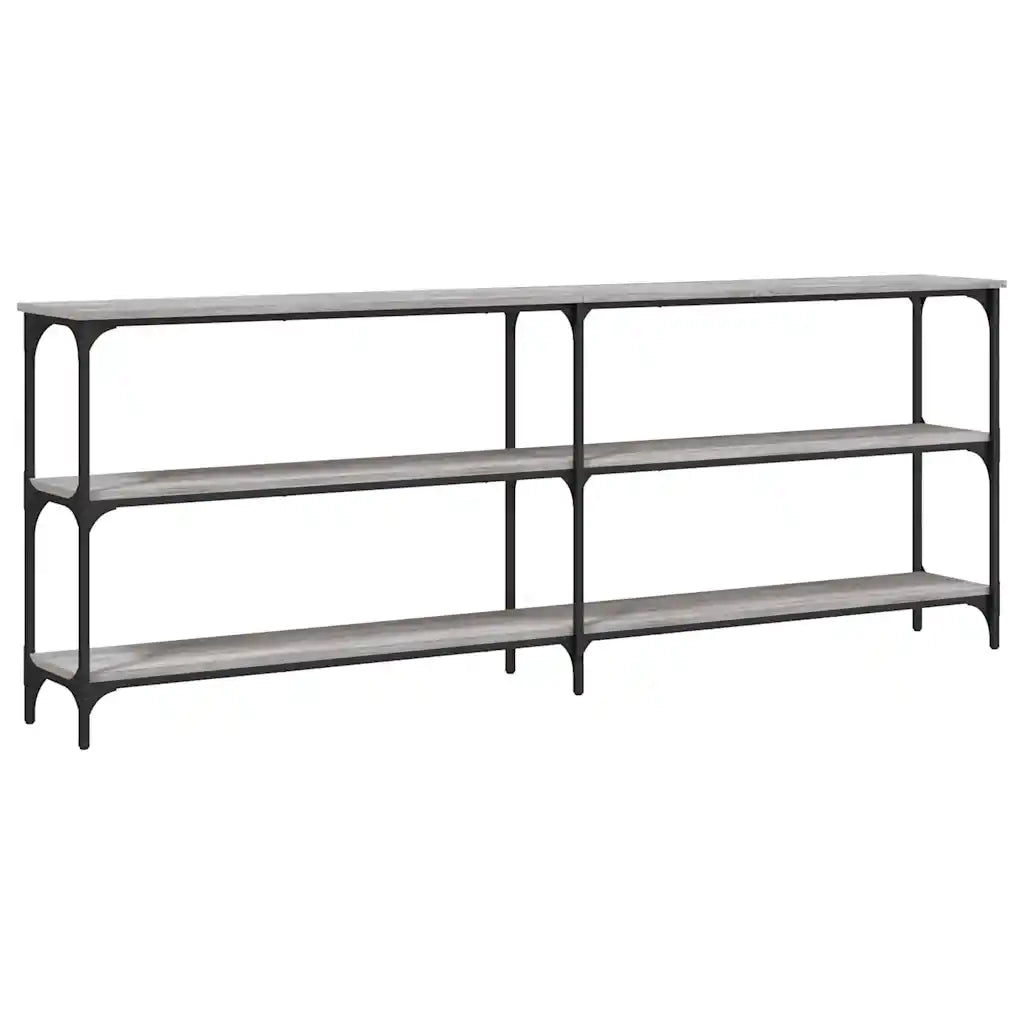 Tavolo Consolle | Tavolo d'Ingresso Grigio Sonoma 200x29x75 cm in Legno Multistrato