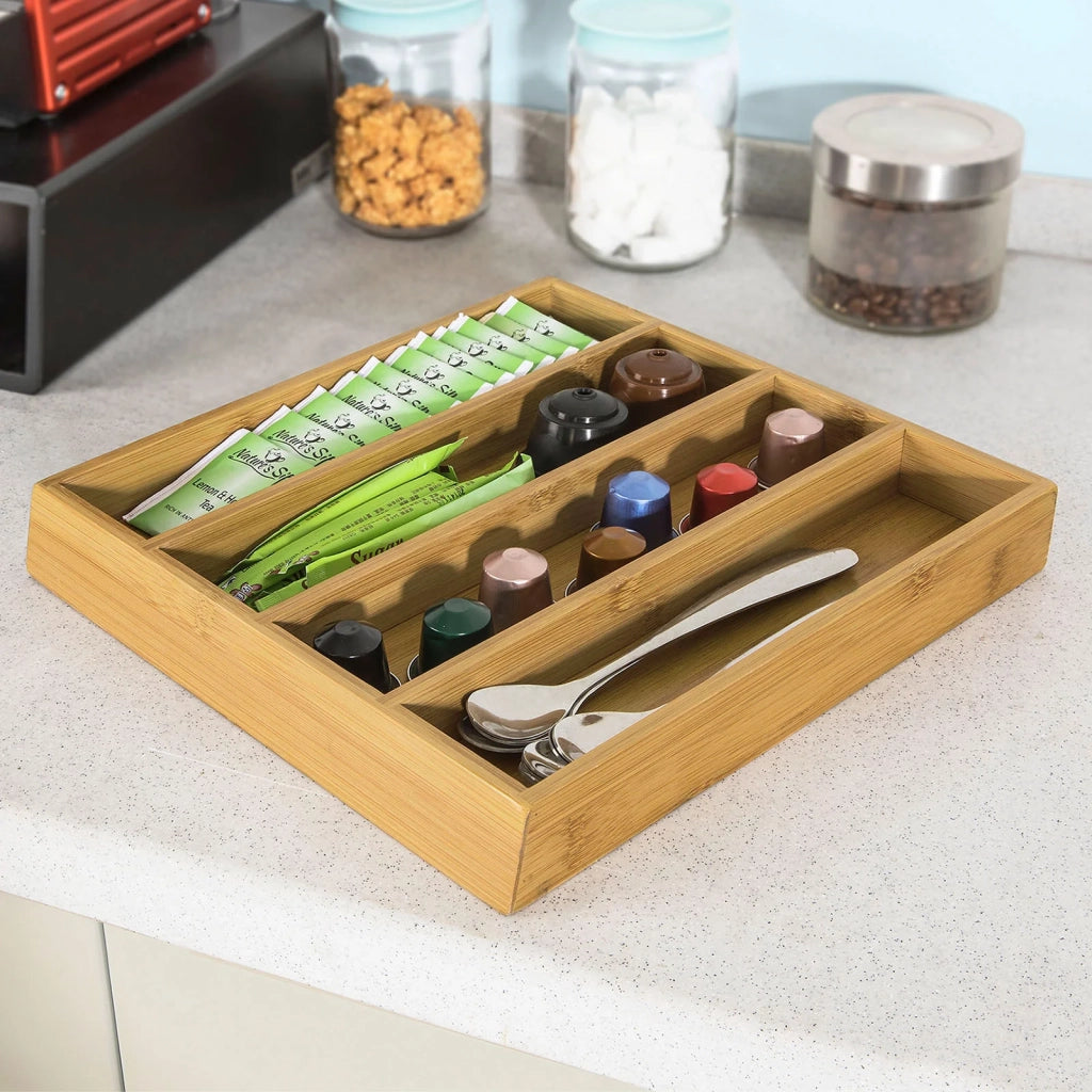 Contenitore Porta Capsule e Cialde Caffè Nespresso 4 scomparti,FRG280-SCH